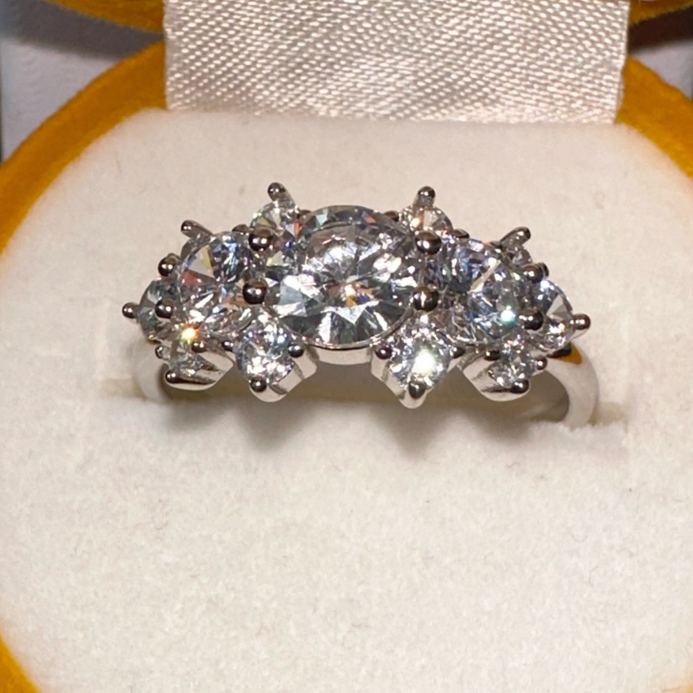 Diamond Cubic Zirconia on .925 Solid Sterling Silver